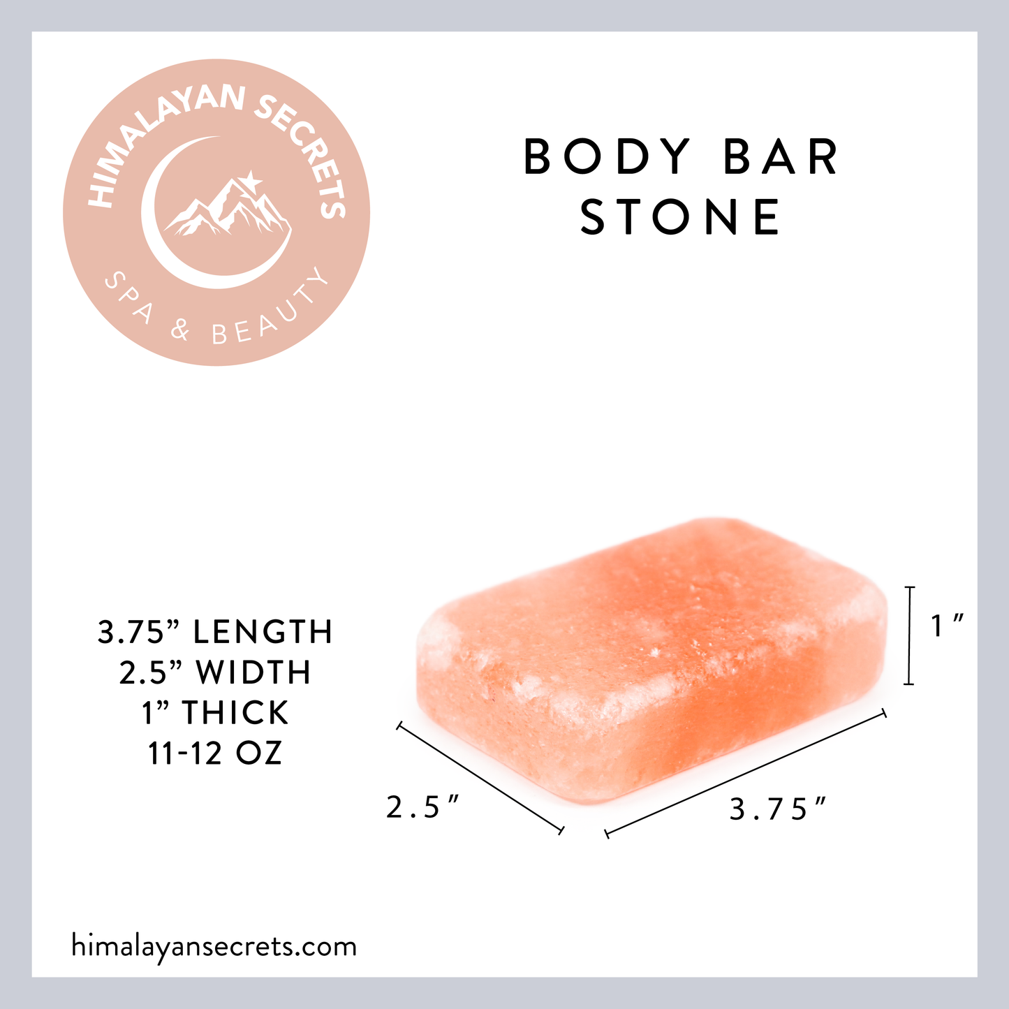 Himalayan salt body bar from Pakistan