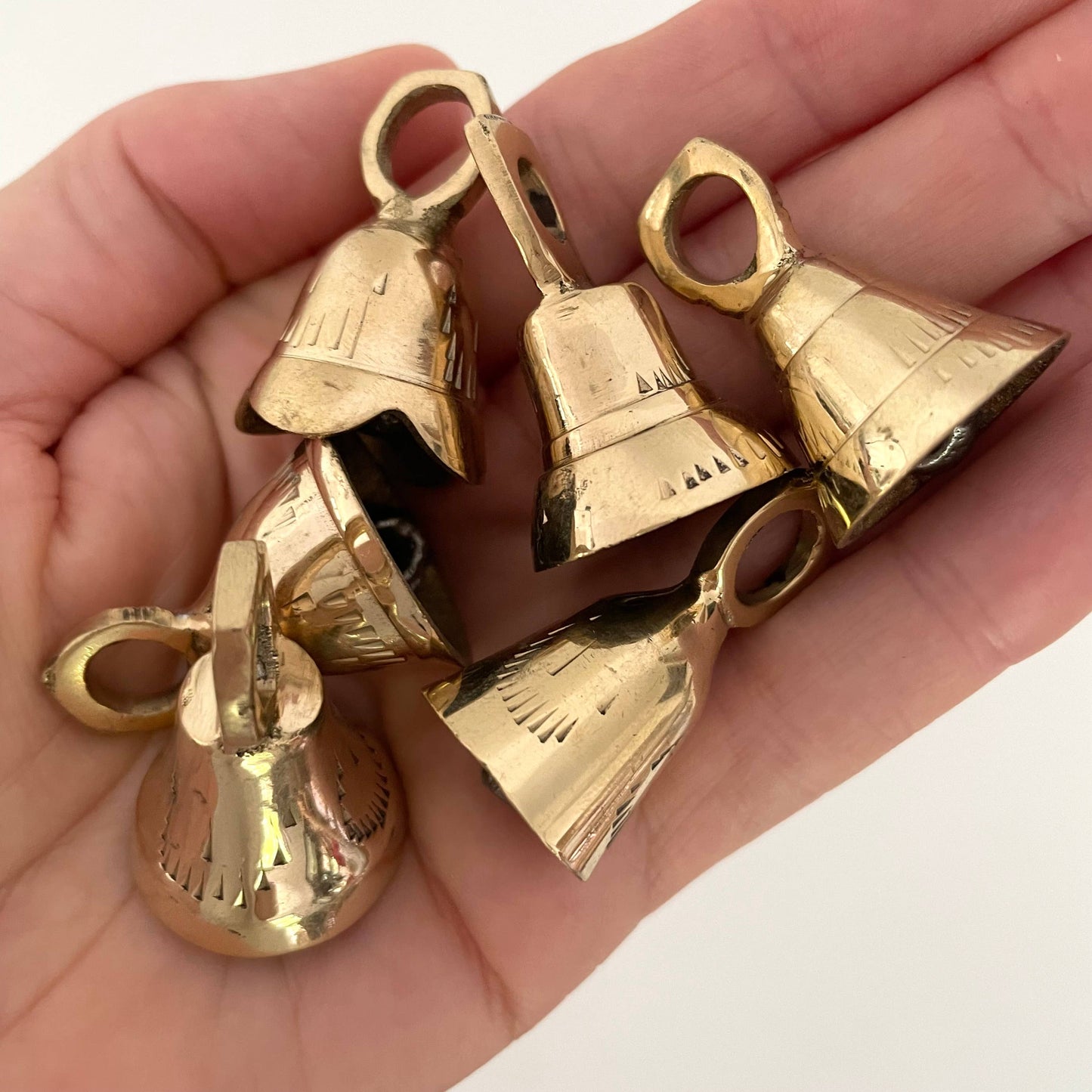 Mini brass bell from India