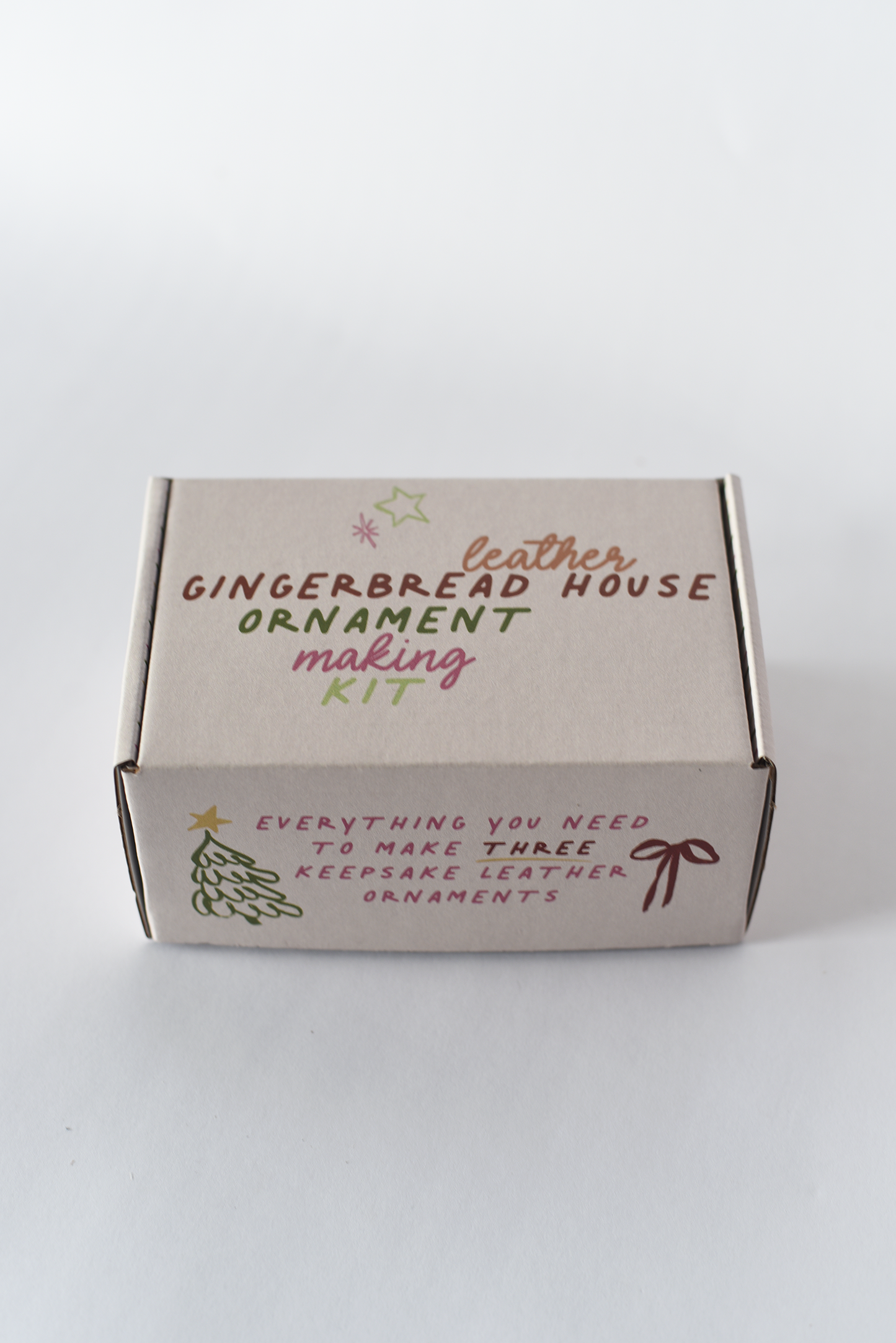 DIY Leather Gingerbread House Ornament-Making Kits from India