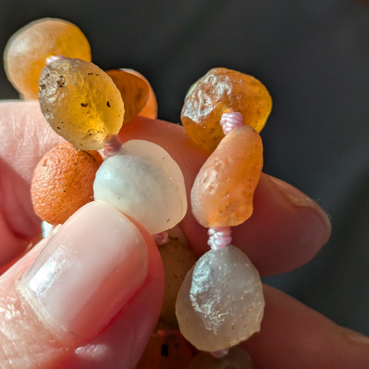 Gobi Desert Agate Necklace from Mongolia