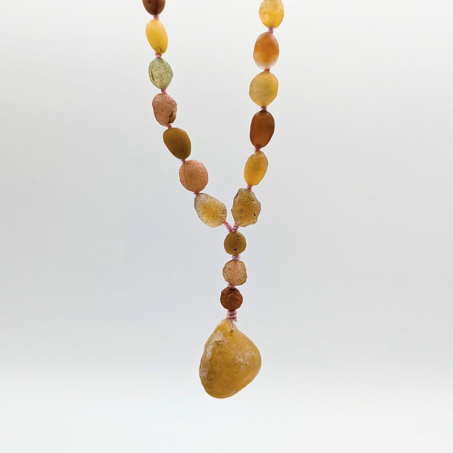 Gobi Desert Agate Necklace from Mongolia