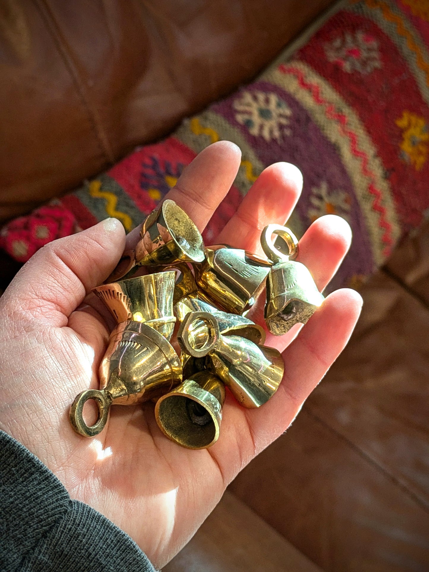 Mini brass bell from India