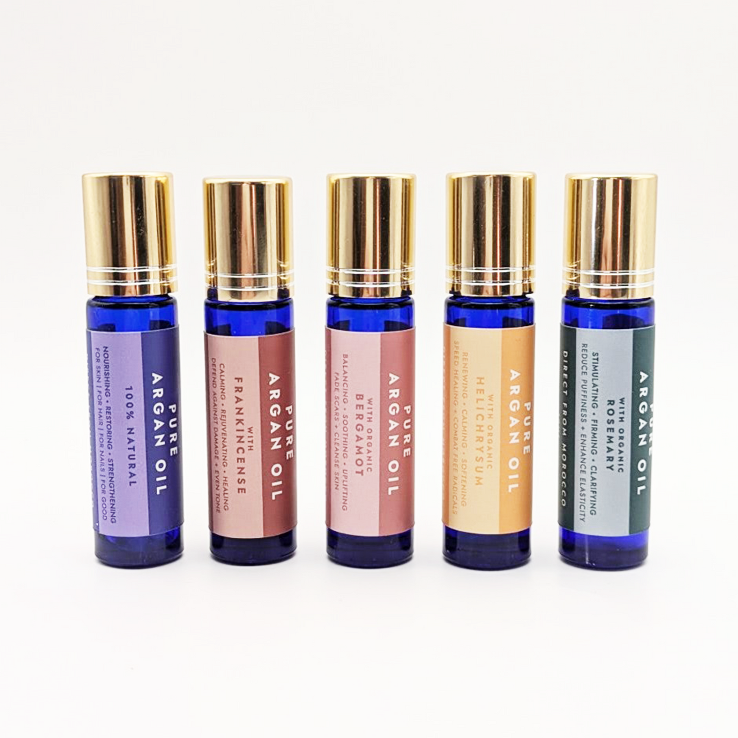 Argan Oil Roller Ball Set w/ Essential Oils (5)