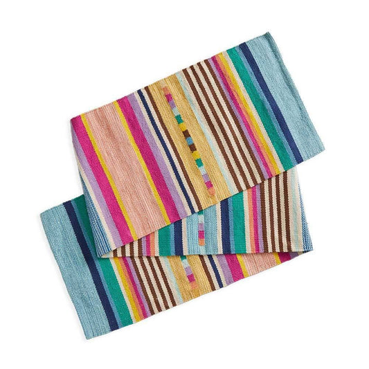 Festival woven table runner from India