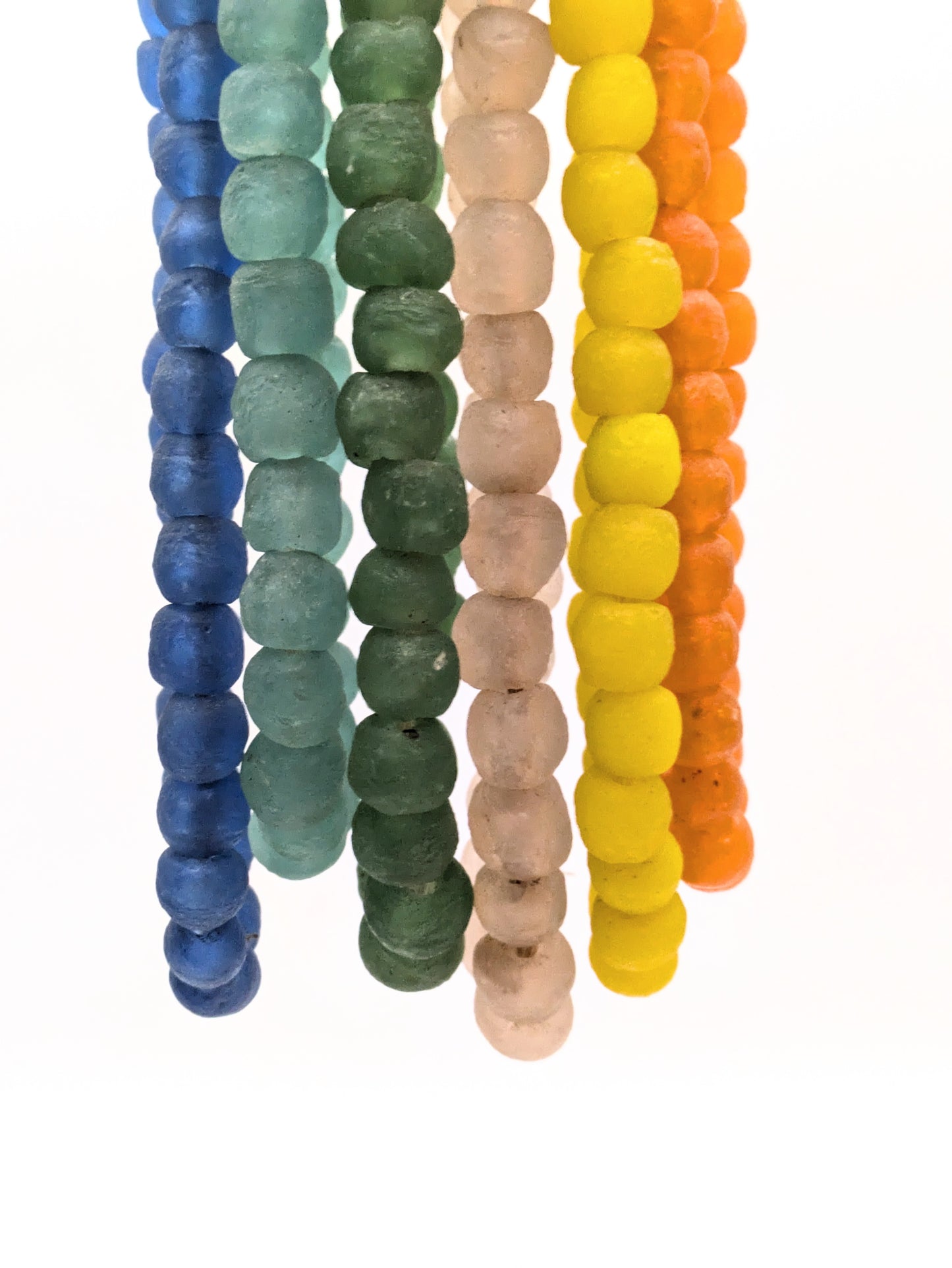 Recycled Glass Bead Strands from Ghana